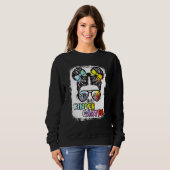 Bleached Tie Dye Hello Kindergarten Back To School Sweatshirt (Vorne ganz)