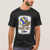 Bleached Volleyball Game Day Vibes Volleyball Mom T-Shirt (Vorderseite)