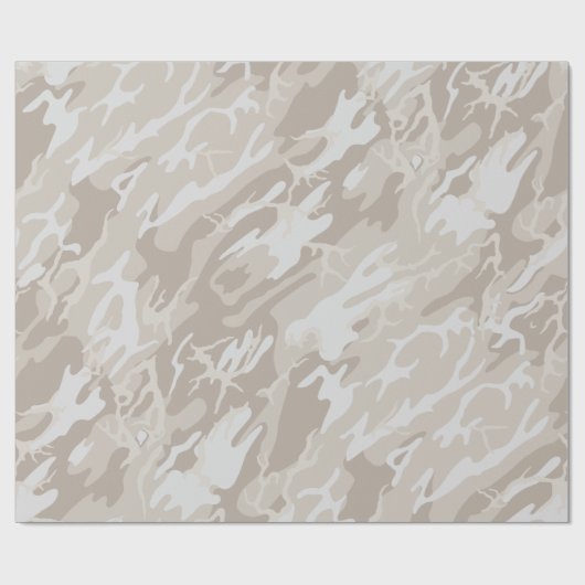 Bleached Wasteland Camouflage Geschenkpapier (Flach)