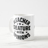 Bleacher-Kreatur mit Meinungen  Kaffeetasse (Vorderseite Links)