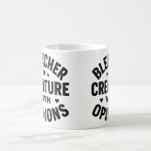 Bleacher-Kreatur mit Meinungen  Kaffeetasse (Mittel)