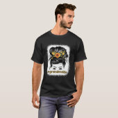 Bleaches Oma Messy Bun Sunflower Mütter T-Shirt (Vorne ganz)