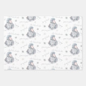 Bleak Mitte Winter Bear Snow Princess Muster Wrapp Geschenkpapier Set (Vorderseite 3)
