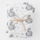 Bleak Mitte Winter Bear Snow Princess Muster Wrapp Geschenkpapier Set (Beispiel)
