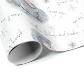 Bleak Mitten Winterbärenschneemuster Geschenkpapier (Rolleneckpunkt)