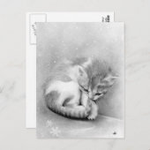 Bleak wintry Kitty Postkarte (Vorne/Hinten)