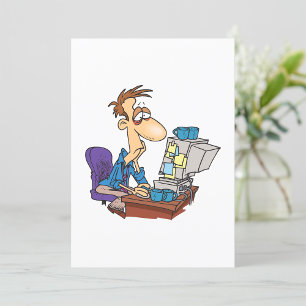 Bleary Mit Augen Man Einladung