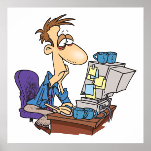 Bleary Mit Augen Man Poster