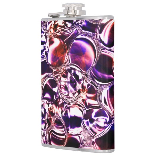 Blebs aus farbigem Glas oder wertvollen Steinen? Flachmann (Links)