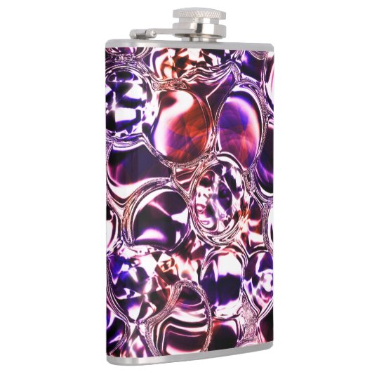 Blebs aus farbigem Glas oder wertvollen Steinen? Flachmann (Rechts)