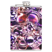 Blebs aus farbigem Glas oder wertvollen Steinen? Flachmann (Vorderseite)