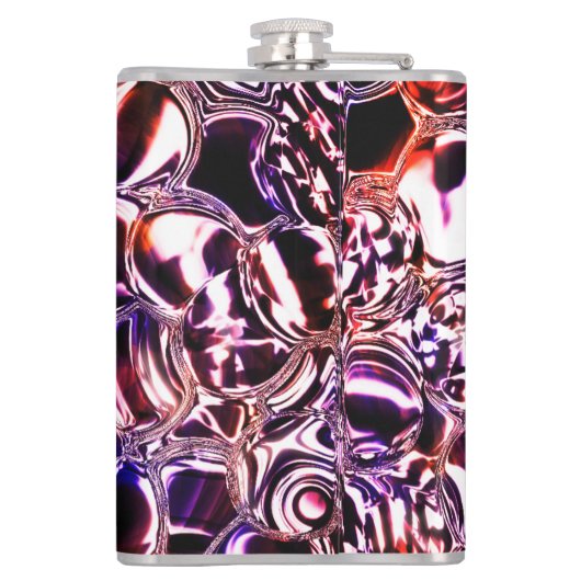 Blebs aus farbigem Glas oder wertvollen Steinen? Flachmann (Rückseite)