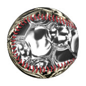 Blebs aus Gold oder Glasblasen? Farbe mischen Baseball (Vorderseite Links)