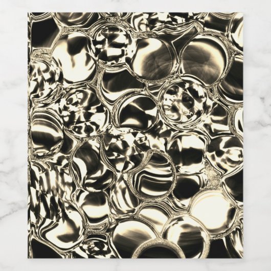 Blebs aus Gold oder Glasblasen? Weinetikett (Einzelnes Label)