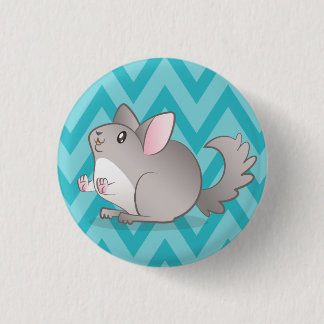 Blech 3,2cm Blauer Chinchilla Button