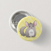Blech 3,2cm Gelber Chinchilla Button (Vorne & Hinten)