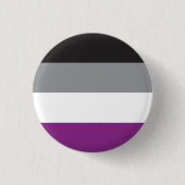 Blech Asexual Flagge - Love i Love Button (Vorderseite)