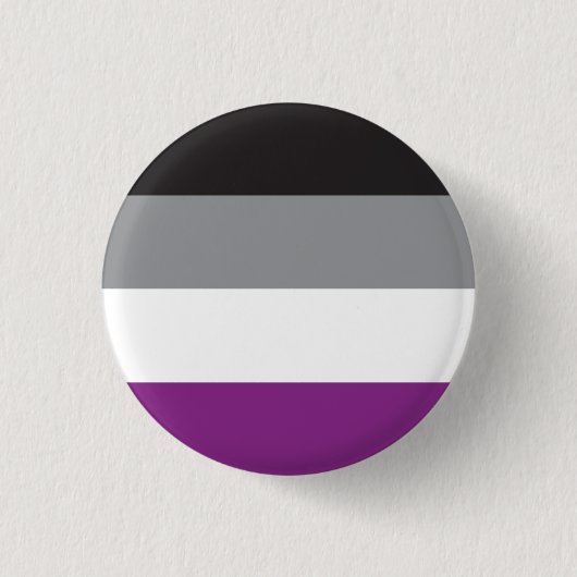 Blech Asexual Flagge - Love i Love Button (Vorderseite)