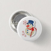 Blech des Schneemanns Button (Vorne & Hinten)
