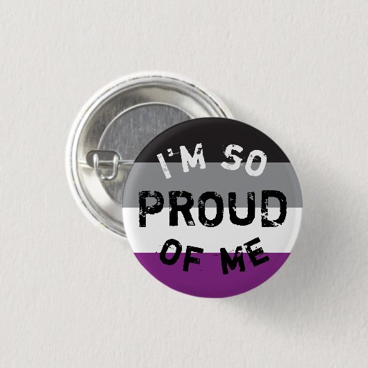 Blech Flagge Asexual Unter Proud - Love i Love Button (Vorne & Hinten)