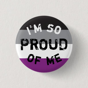 Blech Flagge Asexual Unter Proud - Love i Love Button