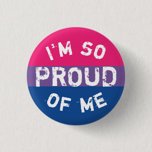 Blech Flagge Bisexuell Unter Proud - Love i Love Button