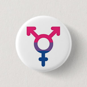 Blech Flagge Bisexuelles Symbol Er - Love i Love Button