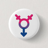 Blech Flagge Bisexuelles Symbol Sie - Love i Love Button (Vorderseite)