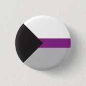 Blech Flagge Demisexual, Love i Love - Button (Vorderseite)