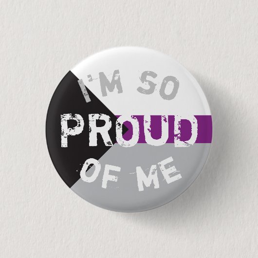 Blech Flagge Demisexual Unter Proud - Love i Love Button (Vorderseite)