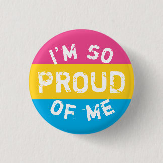 Blech Flagge Pansexuell Unter Proud - Love i Love Button