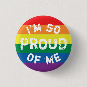 Blech Flagge Stolz Schwul Unter Proud - Love i Button
