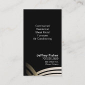 Blech-GeschäftsVisitenkarte - Schwarzes u. Gold Visitenkarte (Rückseite)