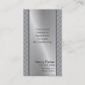 Blech-GeschäftsVisitenkarte - Schwarzes u. Silber Visitenkarte (Rückseite)