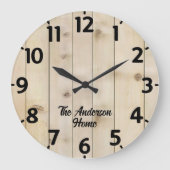Blech-Holzeffekt große Uhr (Vorderseite)