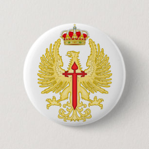 Blech Stift. Wahrzeichen Español. Armee Button
