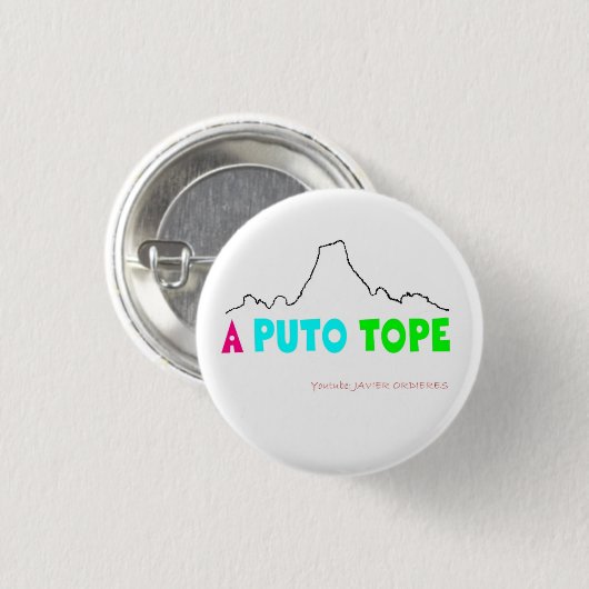 Blech „Zu P *** Tope " Button (Vorne & Hinten)