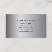 Blechbezug aus gebürstetem Aluminium Visitenkarte (Rückseite)