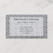 Blechbezug aus Vollstahl Visitenkarte (Rückseite)