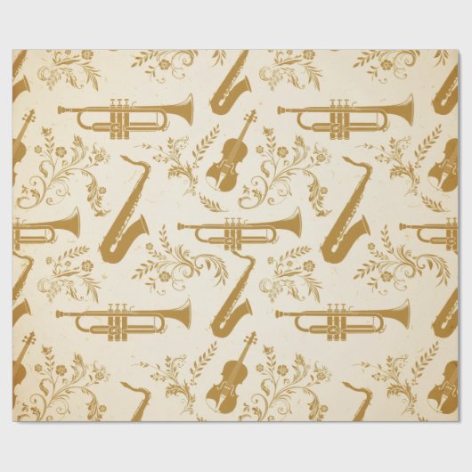 Blechblasinstrumente Geschenkpapier (Flach)