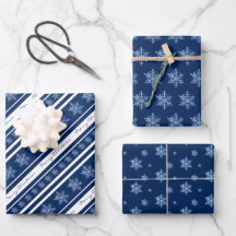 Blechblätter aus Navy und White Snowflake