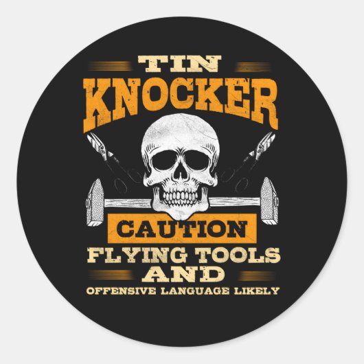 Blechbügel für Zinn-Knopfwerkzeug Runder Aufkleber (Vorderseite)