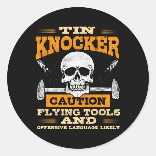 Blechbügel für Zinn-Knopfwerkzeug Runder Aufkleber (Vorderseite)