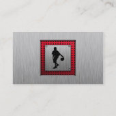 Blechbürste, Basketball, rot Visitenkarte (Rückseite)