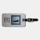 Blechbürste Golf Gepäckanhänger (Vorderseite horizontal)