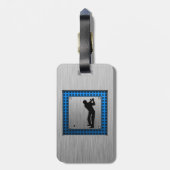 Blechbürste Golf Gepäckanhänger (Rückseite vertikal)