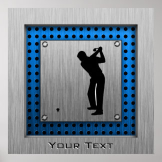 Blechbürste Golf Poster