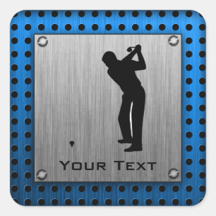Blechbürste Golf Quadratischer Aufkleber