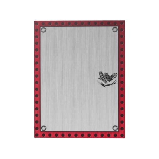 Blechbürste im Aussehen Dirt Bike Notizblock (Rotiert)