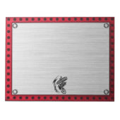 Blechbürste im Aussehen Dirt Bike Notizblock (Vorderseite)